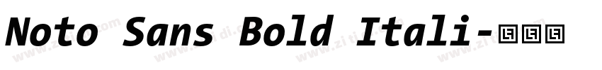 Noto Sans Bold Itali字体转换